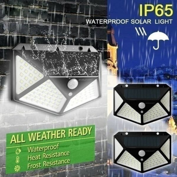 100LED Solar Waterproof Motion Sensor Security