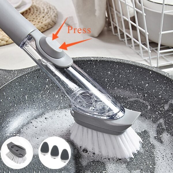 Kitchen Cleaning Brush 2 In 1 Long Handle